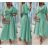 Šaty elegantné s opaskom krátky rukáv dámske (XS/S/M ONE SIZE) TALIANSKA MÓDA IMD25066