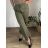 Kalhoty elegantní dámské nadrozměr (44/46/48 ONE SIZE) ITALSKÁ MÓDA IMWT25091/DUR 44/46/48 tmavě modrá