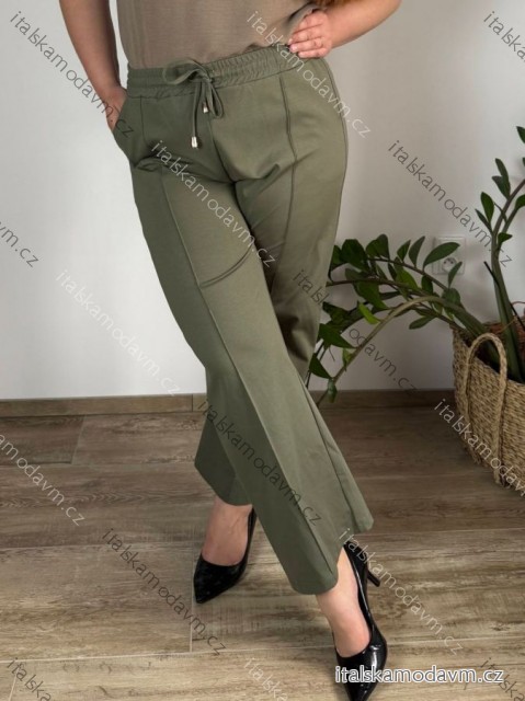 Kalhoty elegantní dámské nadrozměr (44/46/48 ONE SIZE) ITALSKÁ MÓDA IMWT25091/DUR