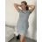 Šaty klasik krátký rukáv s kapsami dámské (S/M/L ONE SIZE) ITALSKÁ MÓDA IMD22CLASIK