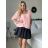 Tunika blúzka krátky rukáv dámska nadrozmer (52/54/56 ONE SIZE) TALIANSKA MODA IM424128/DUR 52/54 biela