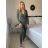 Overal dlouhý žebrovaný stahující a zeštíhlující dlouhý rukáv dámský (XS/S/M ONE SIZE ) ITALSKÁ MÓDA IMM24CH2990/DUR béžová S/M/L