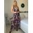 Šaty dlhé letné na ramienka dámske (S/M ONE SIZE) TALIANSKA MÓDA IMD23231-5/DUR S/M čierna