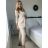 Súprava elegantné sako a nohavice dámske (S/M/L ONE SIZE) TALIANSKA MÓDA IMWCP24142/DUR -   svetlo modrá -   M / L