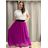 Sukňa šifónová dlhá dámska (S/M/L ONE SIZE) TALIANSKA MóDA IM322116/DUR S/M Neónovo ružová