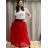 Sukně šifonová dlouhá  dámská (S/M/L ONE SIZE) ITALSKá MóDA IM322116 -   oranžová,   S/M
