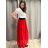 Sukně šifonová dlouhá  dámská (S/M/L ONE SIZE) ITALSKá MóDA IM322116 -   oranžová,   S/M