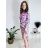 Šaty elegantní dlouhé jarní dlouhý rukáv dámské Andy (S/M/L ONE SIZE) ITALSKÁ MÓDA IMD22290-1/DUR S/M/L fialová