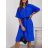 Šaty košilové s páskem krátký rukáv dámské (XS/S/M ONE SIZE) ITALSKÁ MÓDA IMD25096