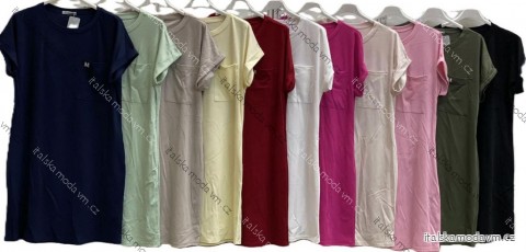 Šaty krátké letní krátký rukáv dámské (S/M/L ONE SIZE) ITALSKÁ MÓDA IMC25185