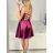 Šaty elegantní společenské na ramínka dámské Lolita (XS/S ONE SIZE) ITALSKá MóDA IM322461/DUR XS/S fialová