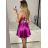 Šaty elegantní společenské na ramínka dámské Lolita (XS/S ONE SIZE) ITALSKá MóDA IM322461/DUR XS/S fialová