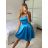 Šaty elegantní společenské na ramínka dámské Lolita (XS/S ONE SIZE) ITALSKá MóDA IM322461/DUR XS/S fialová