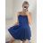 Šaty elegantní společenské na ramínka dámské Lolita (XS/S ONE SIZE) ITALSKá MóDA IM322461/DUR XS/S fialová
