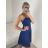 Šaty elegantní společenské na ramínka dámské Lolita (XS/S ONE SIZE) ITALSKá MóDA IM322461/DUR XS/S fialová