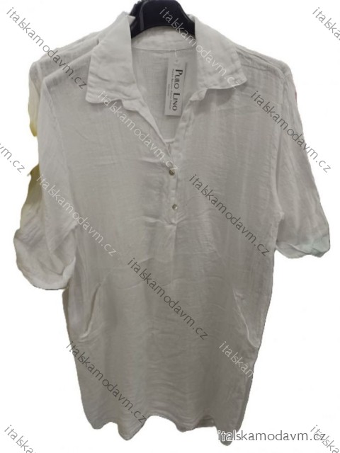 Košile prodloužená 3/4 dlouhý rukáv dámská (S/M/L ONE SIZE) ITALSKÁ MÓDA IM725110