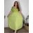 Šaty dlhé letné krátky rukáv dámske nadrozmer (46/48/50 ONE SIZE) TALIANSKA MÓDA IM425MARIA-V