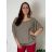 Halenka tunika krátký rukáv dámská nadrozměr (2XL/3XL) ITALSKÁ MÓDA IMD23343