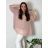 Tunika elegantní s přívěskem krátky rukáv dámska nadrozmer ENNA (54/56/58 ONE SIZE) TALIANSKA MÓDA IMSM25ENNA