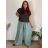 Nohavice dlhé letné dámske nadrozmer DANIELLA (52/54/56 ONE SIZE) TALIANSKA MÓDA IM425DANIELLA