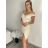 Šaty elegantní carmen krátké bez rukávu dámské (S/M ONE SIZE) ITALSKá MóDA IM322308/DR třešňová