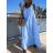 Šaty dlouhé maxi oversize letní na ramínka dámské (S/M/L ONE SIZE) ITALSKÁ MÓDA IMWAE25698