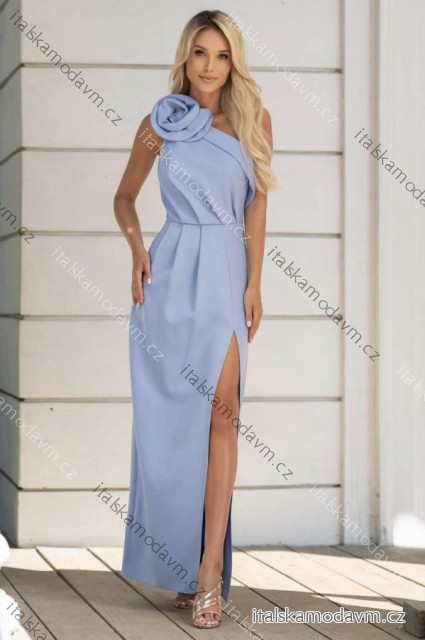 Šaty dlhé spoločenské elegantné bez rukávu dámske nadrozmer (36-44) POLSKÁ MÓDA PMLMC25HERMES