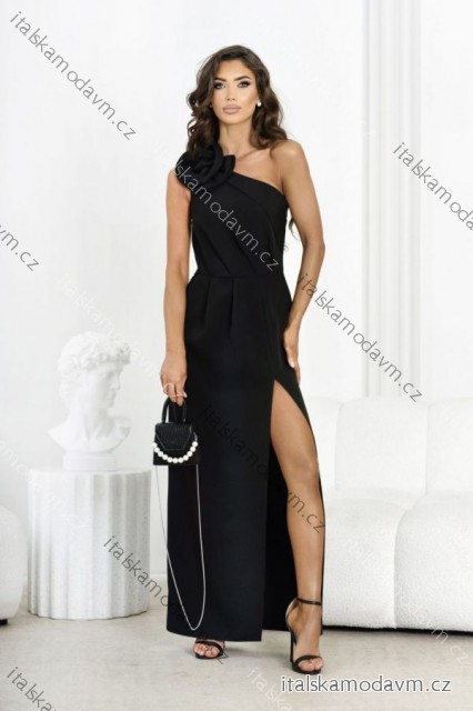 Šaty dlhé spoločenské elegantné bez rukávu dámske nadrozmer (36-44) POLSKÁ MÓDA PMLMC25HERMES2