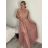 Šaty tilové elegantní bez rukávů dámské (S/M ONE SIZE) ITALSKÁ MÓDA IMM22Q52235A/UL S/M červená