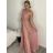 Šaty tilové elegantní bez rukávů dámské (S/M ONE SIZE) ITALSKÁ MÓDA IMM22Q52235A/UL S/M červená