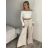 Nohavice dlhé letné dámske AURORA (S/M/L ONE SIZE) TALIANSKA MÓDA IMD25116