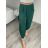 Kalhoty letní dlouhé oversize dámské ELENA (S/M/L ONE SIZE) ITALSKÁ MÓDA IMD24130/DUR smaragdová S/M/L
