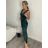 Šaty dlouhé společenské na ramínka dámské (S/M ONE SIZE) ITALSKá MODA IM3236537/DU S/M čierna