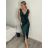 Šaty dlouhé společenské na ramínka dámské (S/M ONE SIZE) ITALSKá MODA IM3236537/DU S/M čierna