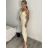 Šaty elegantní společenské dlouhé na ramínka dámské (XS/S/M/L ONE SIZE) ITALSKÁ MÓDA IM322130/DR S/M Červené