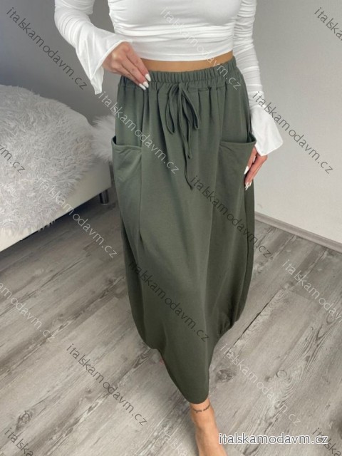 Sukňa dlhá s vreckami dámska PALOMA (S/M/L ONE SIZE) TALIANSKA MÓDA IMD25054