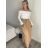 Sukňa dlhá s vreckami dámska PALOMA (S/M/L ONE SIZE) TALIANSKA MÓDA IMD25054/DUR S/M/L zelená khaki