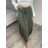 Sukňa dlhá s vreckami dámska PALOMA (S/M/L ONE SIZE) TALIANSKA MÓDA IMD25054/DUR S/M/L zelená khaki