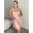 Šaty společenské krátké bez rukávu dámské (S/M ONE SIZE) ITALSKÁ MÓDA IM3236287/DU S/M vínová