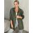 Bunda s kapucňou dámske nadrozmer (40/42/44 ONE SIZE) TALIANSKA MÓDA IM425BARI/DR 40/42 zelená khaki
