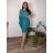 Šaty oversize letní krátký rukáv dámské nadrozměr MANUELA (44/46/48 ONE SIZE) ITALSKÁ MÓDA IM425064/DU