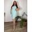 Šaty oversize letní krátký rukáv dámské nadrozměr MANUELA (44/46/48 ONE SIZE) ITALSKÁ MÓDA IM425064/DU