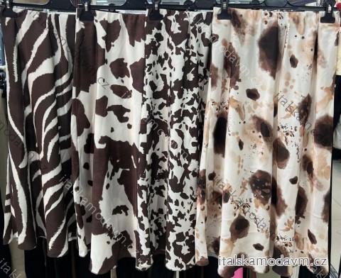 Sukňa dlhá saténová cowprint dámska (XS/S/M ONE SIZE) TALIANSKA MÓDA IMM25M4323