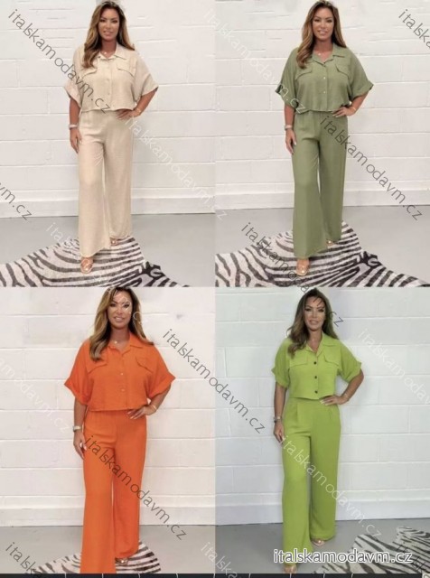 Košile krátký rukáv dámská (S/M/L ONE SIZE) ITALSKÁ MÓDA IMM25M12355