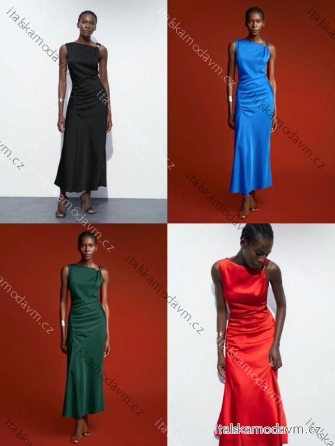 Šaty dlhé letné elegantné bez rukávov dámske (XS/S/M ONE SIZE) TALIANSKA MÓDA IMM25M40473