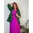 Šaty dlouhé oversize elegantní plisované krátký rukáv dámské nadrozměr EMILIA (42/44/46 ONE SIZE) ITALSKÁ MÓDA IM425EMILIA/DR 42/44/46 červená