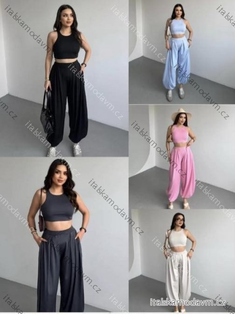 Nohavice dlhé letné dámske (S/M/L ONE SIZE) TALIANSKA MÓDA IMM25M41475