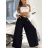 Nohavice dlhé letné s opaskom dámske (S/M/L ONE SIZE) TALIANSKA MÓDA IMM25M12297