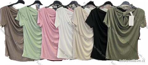 Tričko krátky rukáv dámske (S/M/L ONE SIZE) TALIANSKA MÓDA IMM25M21286