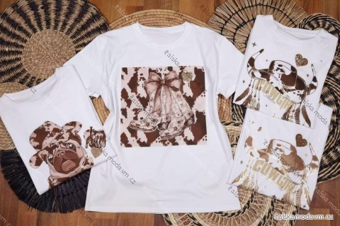 Tričko crowprint krátky rukáv dámske (S/M/L ONE SIZE) TALIANSKA MÓDA IMM25M299D